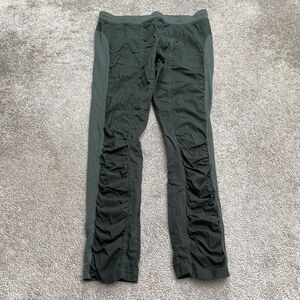 Wearable Geyser Ruched Pull On Pants Womens Large Black Gray Mid Rise Active 33W